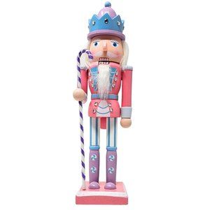 Pastel Candy Soldier 10.25" Wood Nutcracker - Christmas Gift